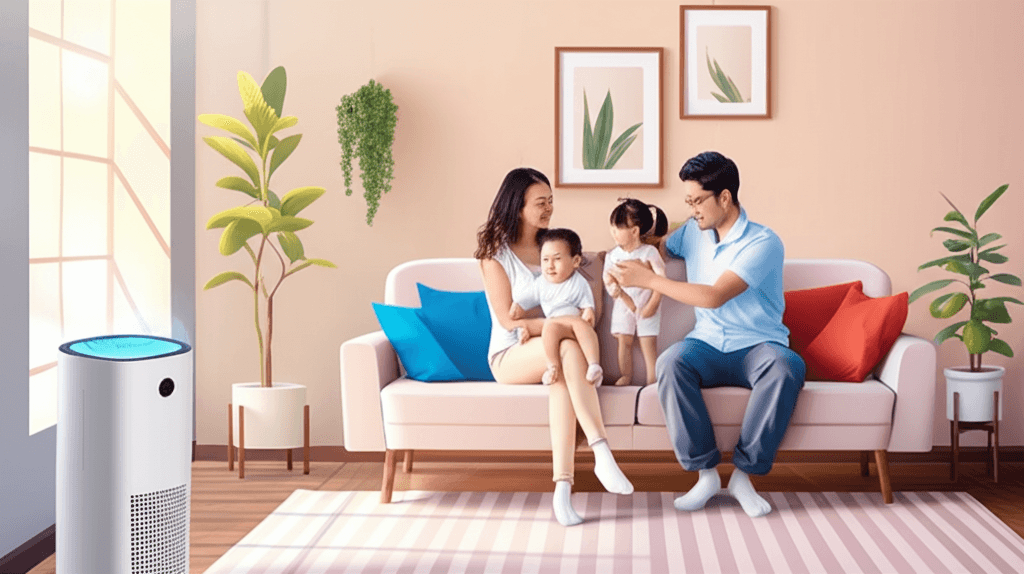 Modern home with clean, fresh air and air purification system